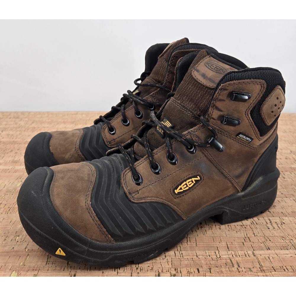 KEEN Utility Portland 6" Work Boots Mens 10D Carbon Toe Waterproof USA